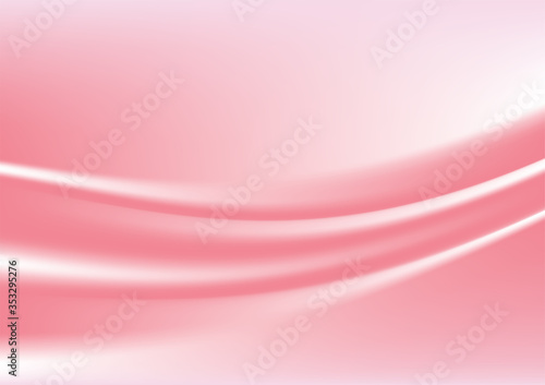 Smooth elegant pink silk or satin cloth texture background. Luxurious background design. Vector Illustration.