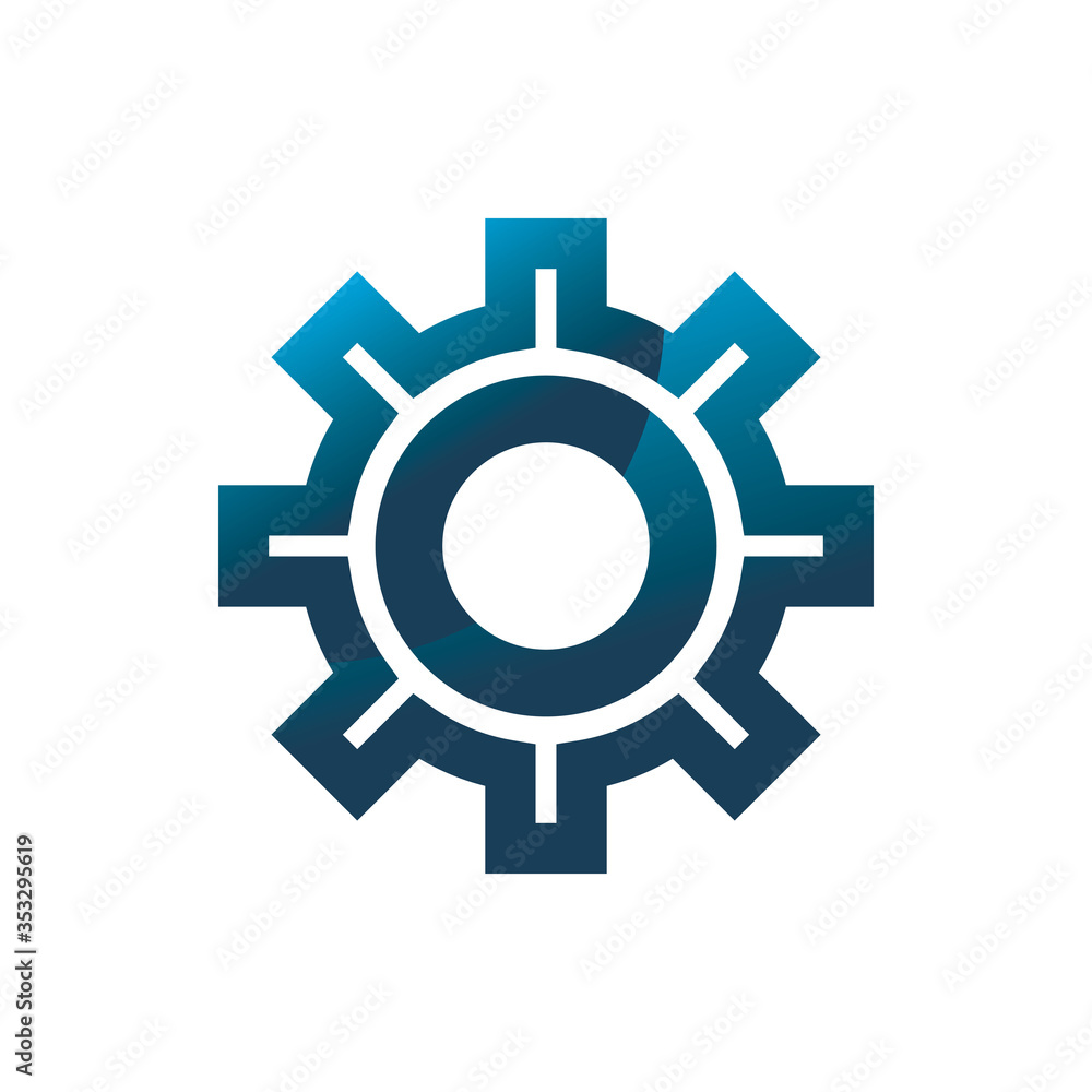 blue color gear technology service logo design blue color gear technology service logo design