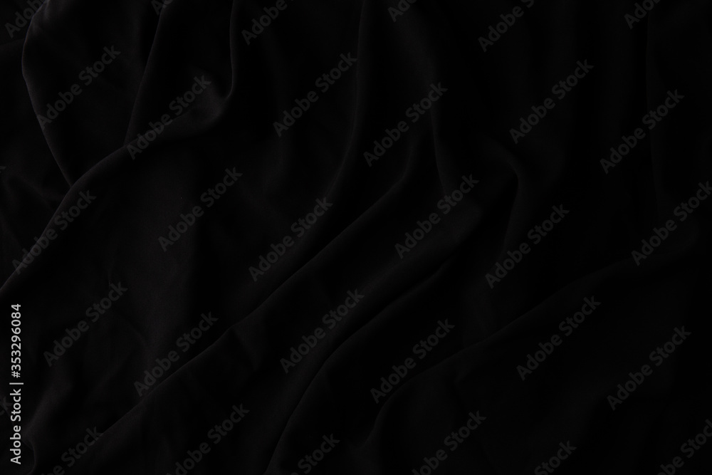 Obraz premium Black fabric texture for background.