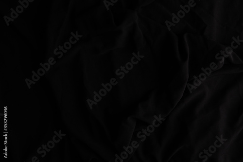 Black fabric texture for background.