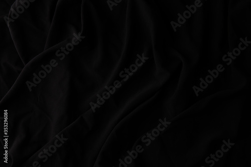 Black fabric texture for background.