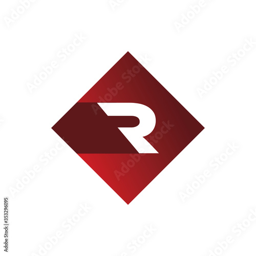 Free Download red diamond letter r logo design - GFXLoad