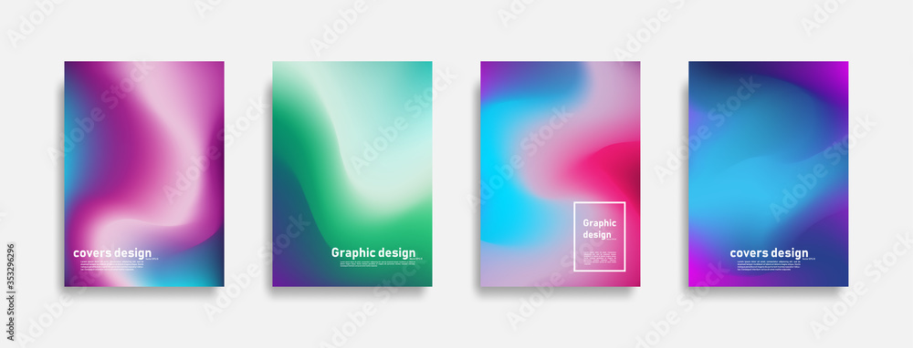 Minimal covers design. Colorful halftone gradients. Cool modern background design. Future geometric patterns. Eps10 vector.