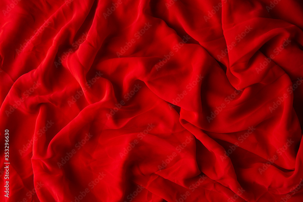 Red cloth waves background texture. Red cloth waves background texture.