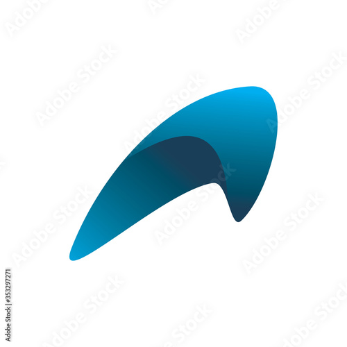 blue color aero plane logo design