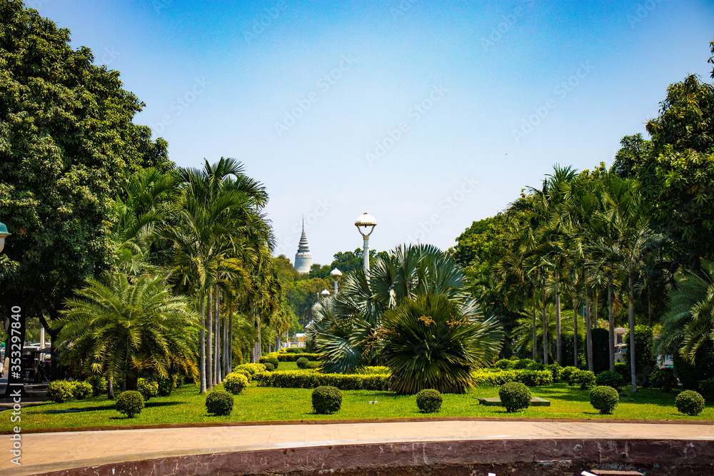 A beautiful view of Phnom Penh, at Cambodia.