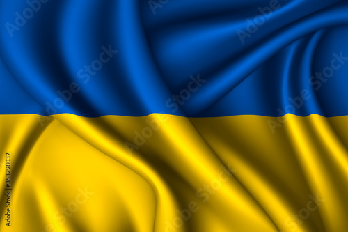 ukraine national flag of silk.