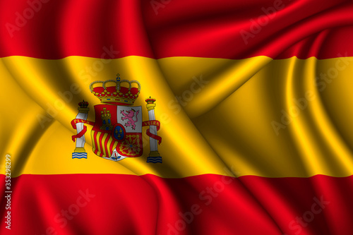 Spain national flag of silk.