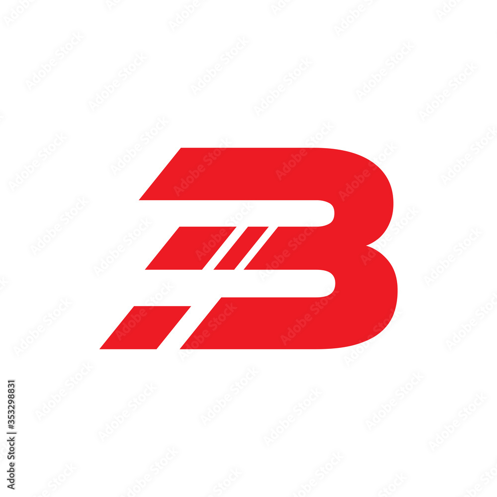 red letter b number three 3 logo design red letter b number three 3 logo design
