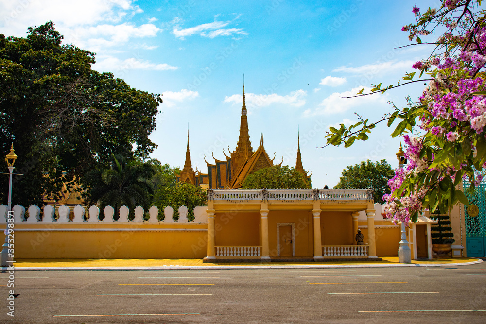 A beautiful view of Real Palace at Phnom Penh, Cambodia.