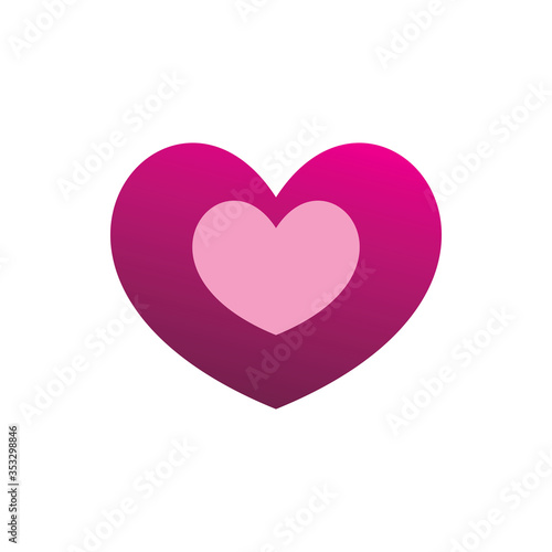 full color love hearth logo design