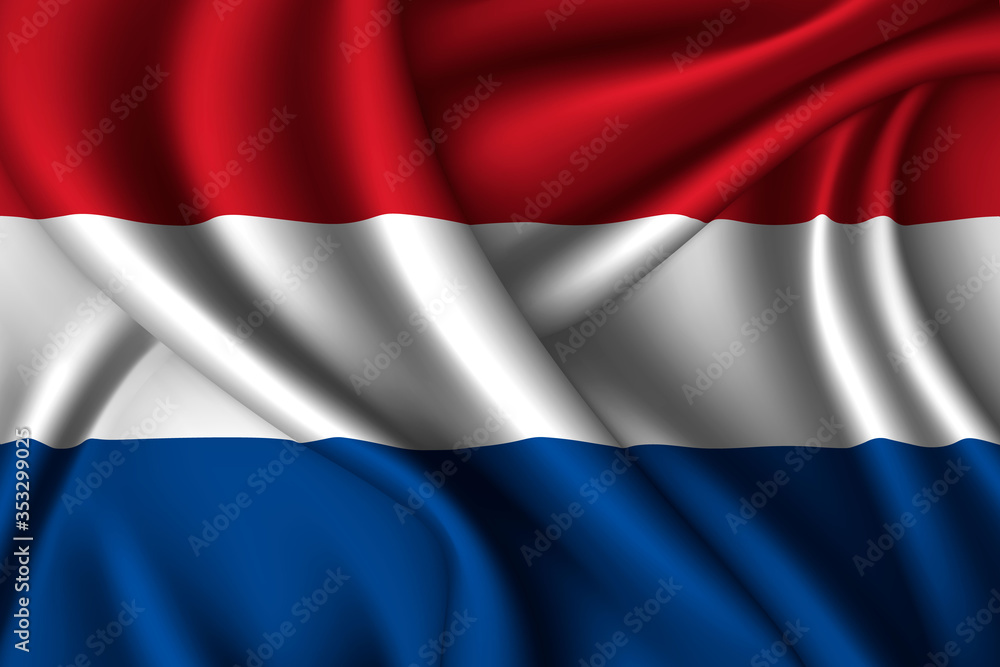 netherlands national flag of silk.