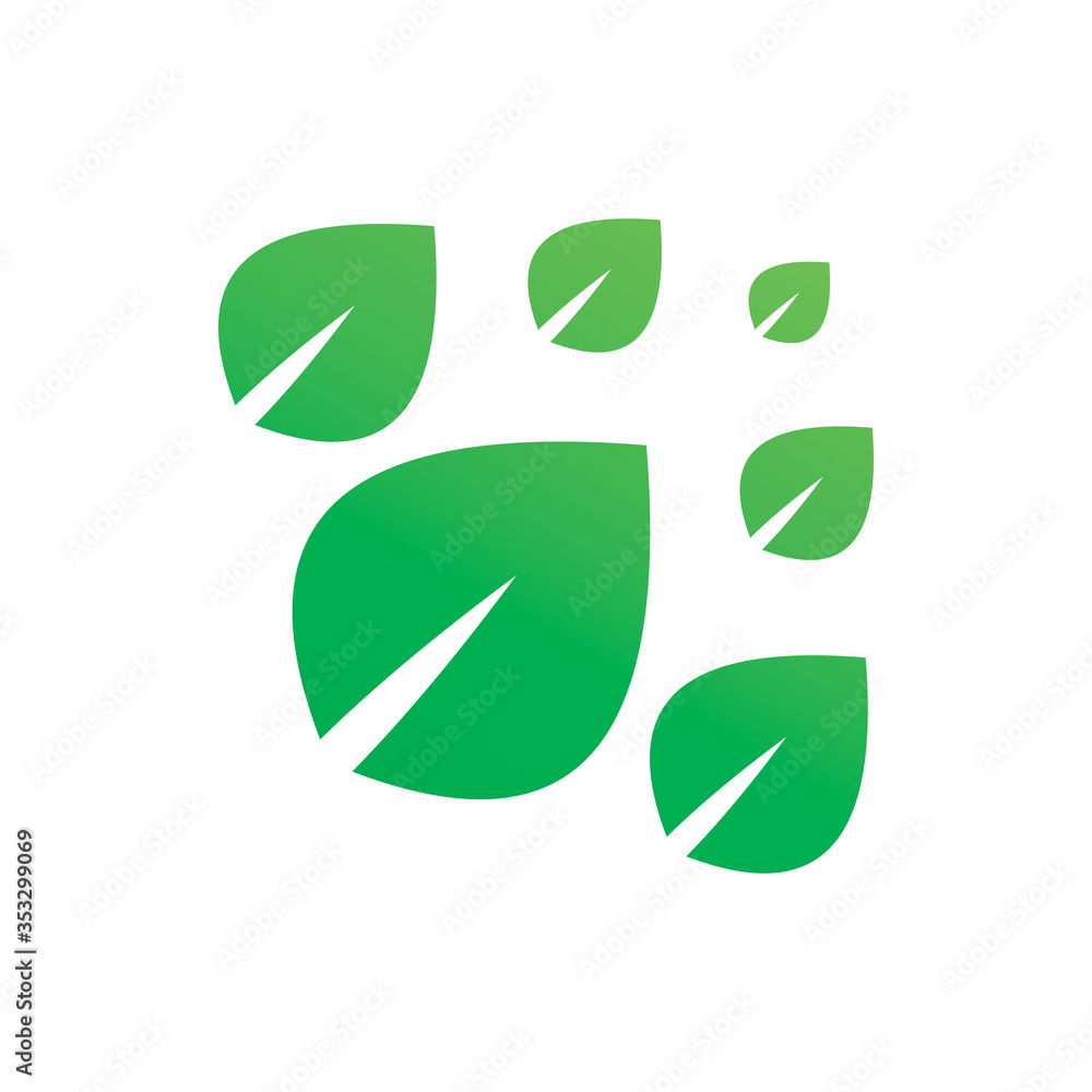 green nature leaf group logo design green nature leaf group logo design