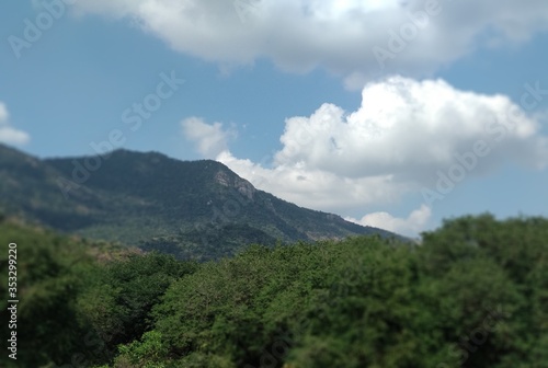 Beautiful mountain and cloudy sky 