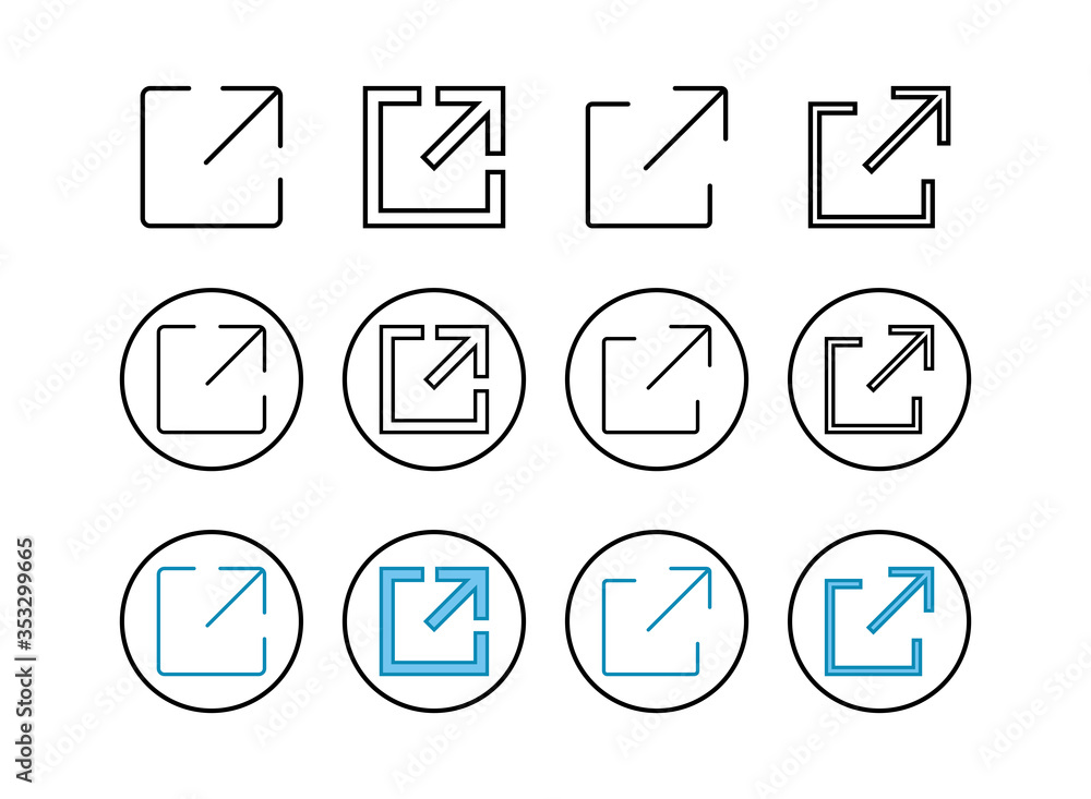set of External link symbol vector icons . Link icon. Link vector icon. Hyperlink chain symbol set of External link symbol vector icons . Link icon. Link vector icon. Hyperlink chain symbol