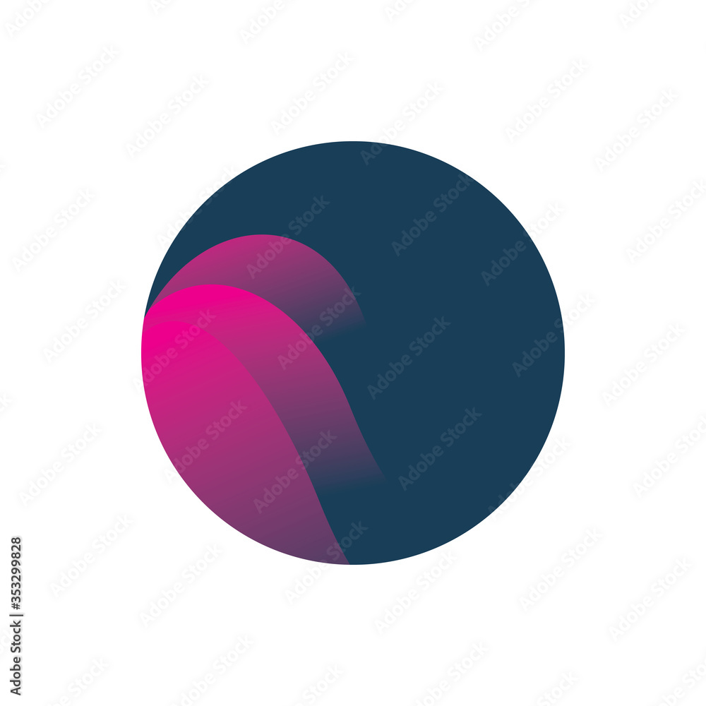 motion wave color circle logo design motion wave color circle logo design