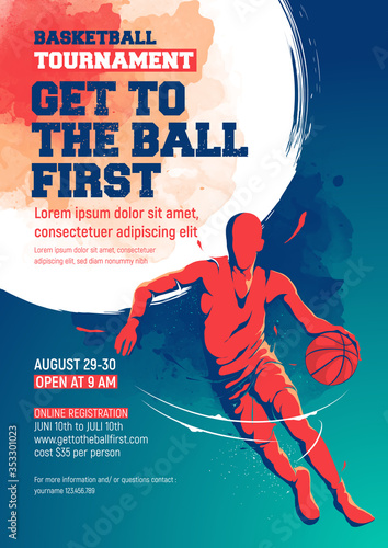 basketball tournament flyer template