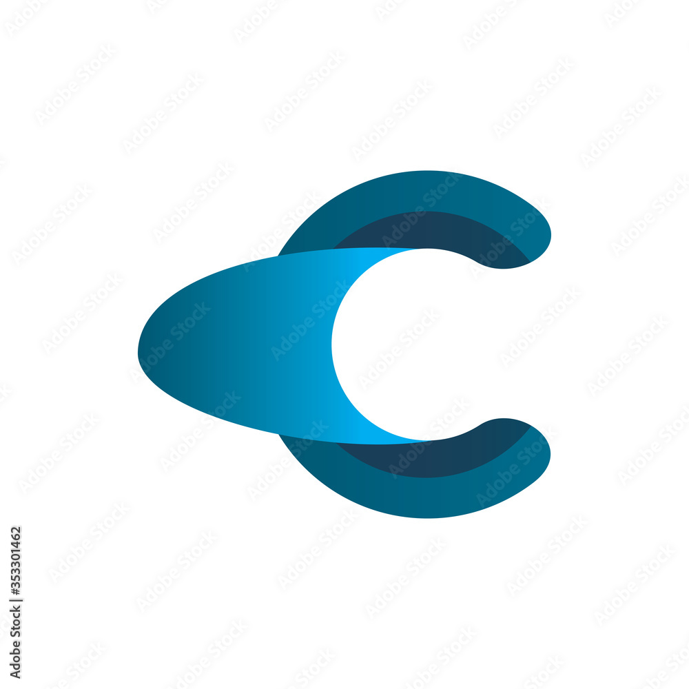blue fluid letter c logo design blue fluid letter c logo design