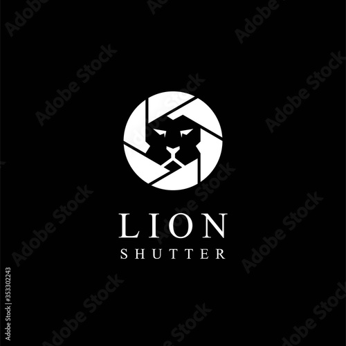 lion shutter logo, shutter logo design