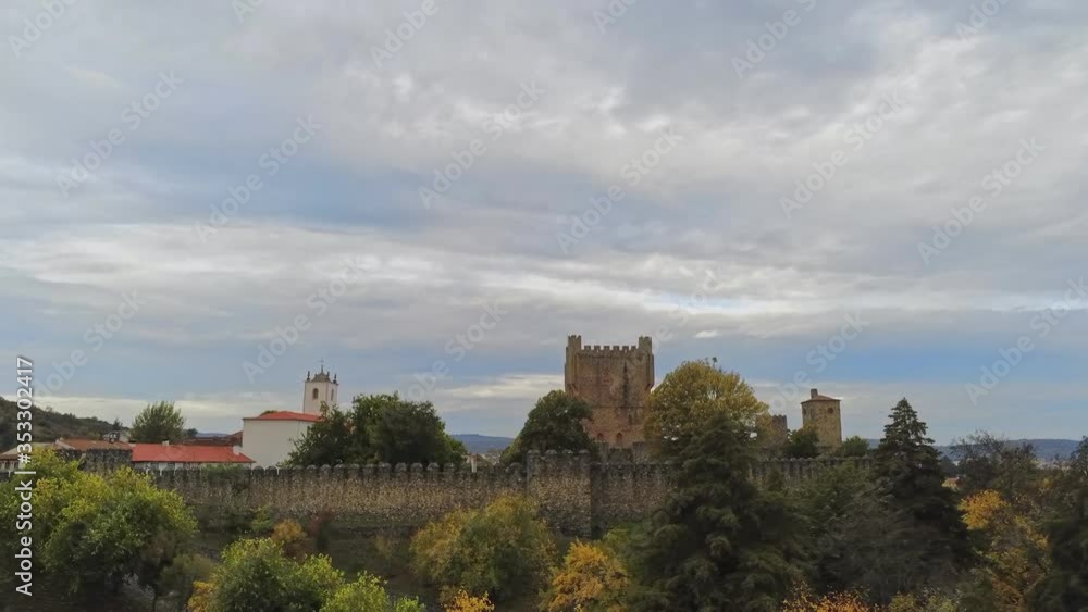 Aerial view in Braganca's Castle, Tras-os-Montes, Portugal. Drone Footage Aerial view in Braganca's Castle, Tras-os-Montes, Portugal. Drone Footage