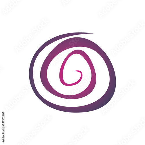 circle color swirl logo design