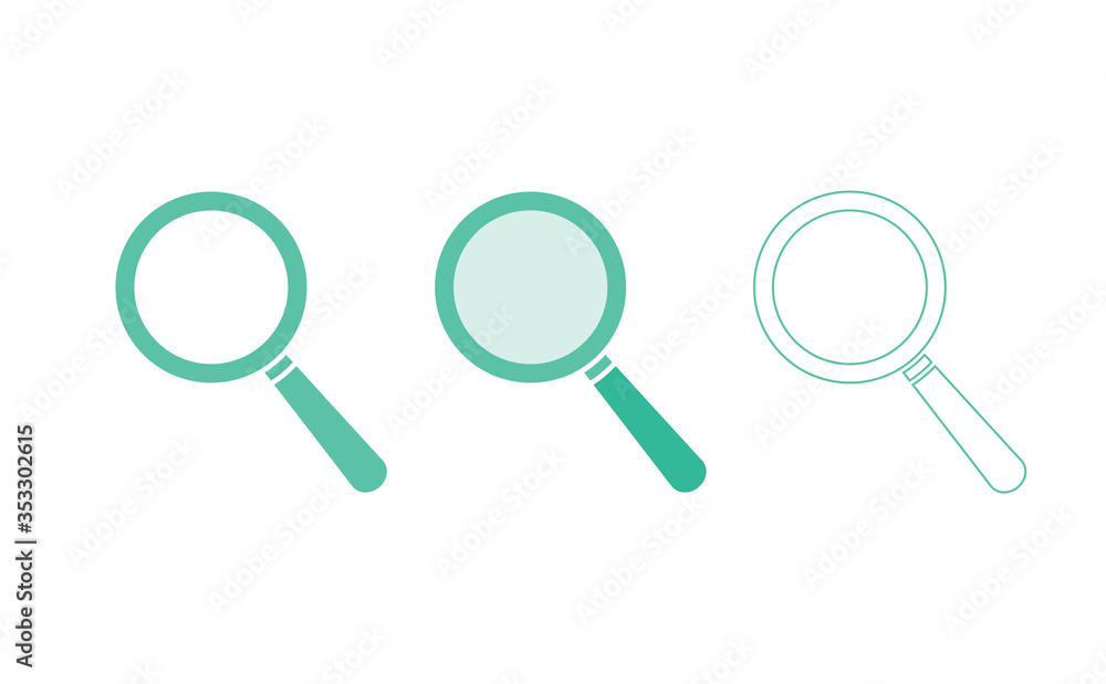 Search icon set vector. Magnifying glass icon set Search icon set vector. Magnifying glass icon set