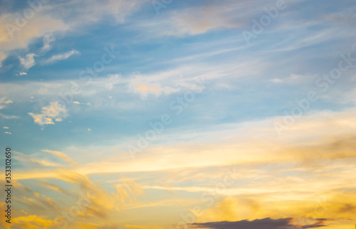 sunset light on blue sky and cloud © sarayutoat