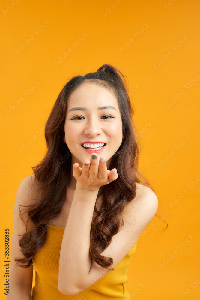 Beautiful girl sending air kiss Beautiful girl sending air kiss