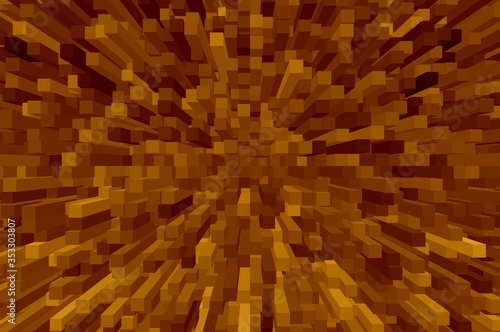 Canvas Print abstract yelloow block  extrude background
