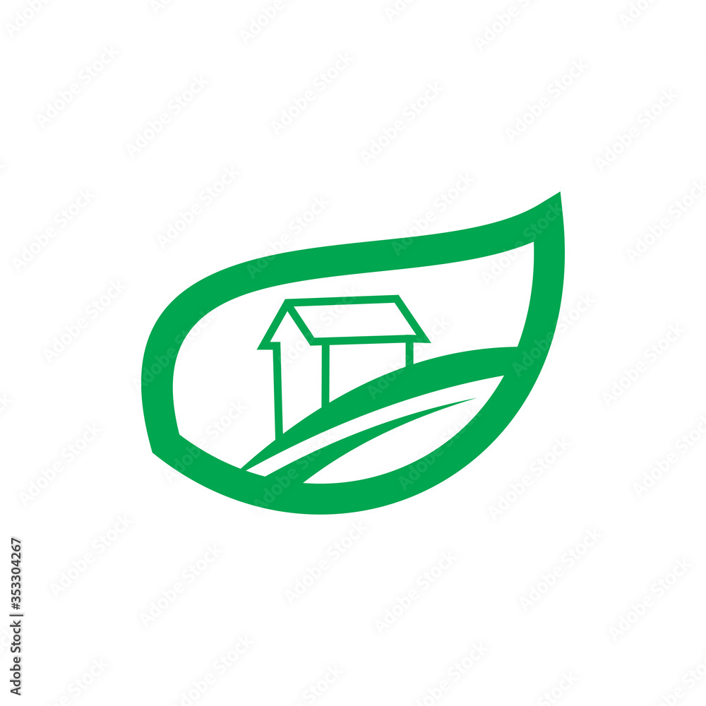 green house nature leaf logo design green house nature leaf logo design