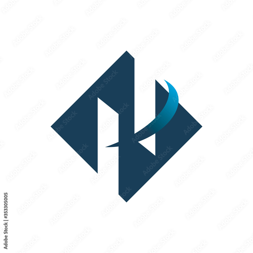 letter h blue diamond logo design letter h blue diamond logo design