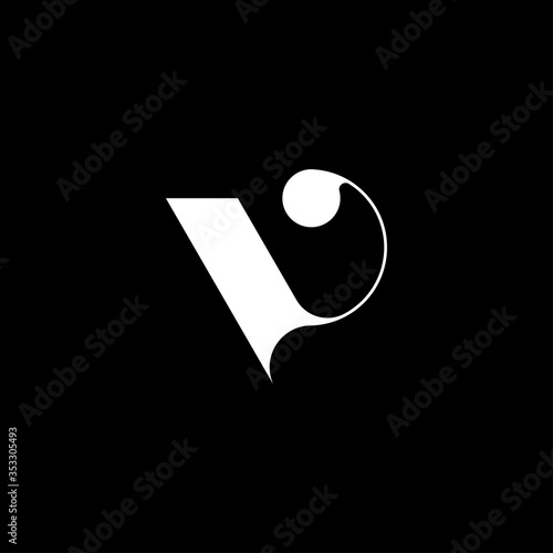 V logo design vector illustration