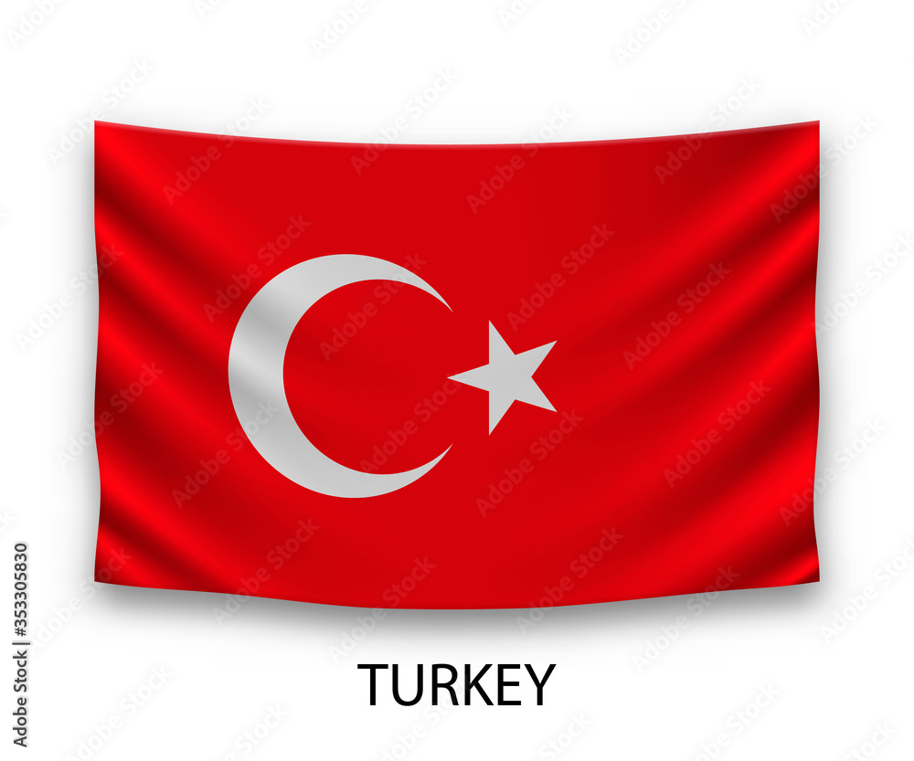 Hanging silk flag Turkey Hanging silk flag Turkey