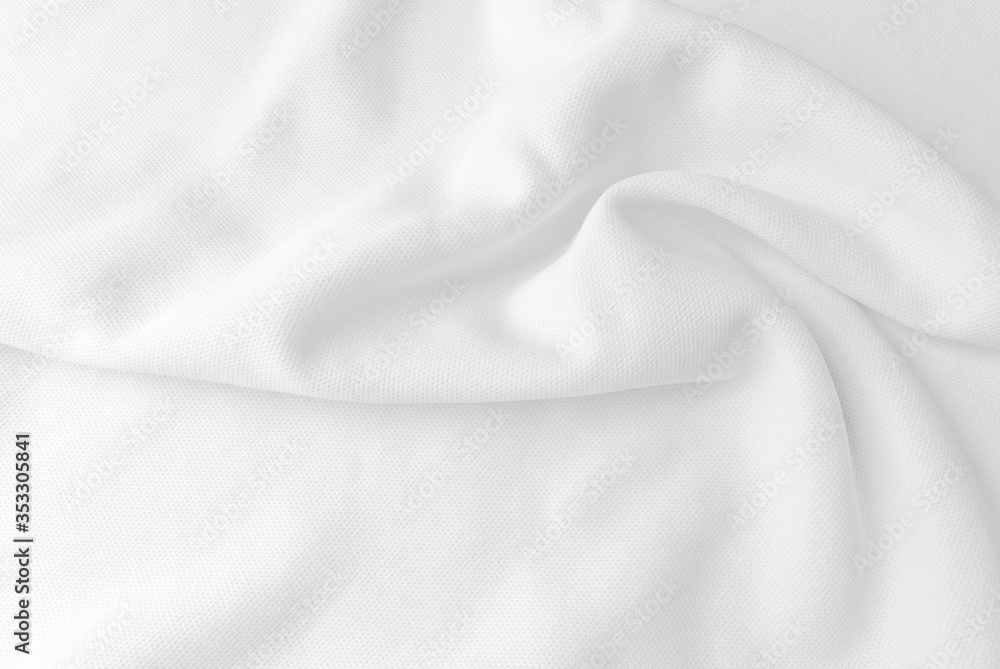 Fototapeta premium White abstract clothes mesh background, fabric texture