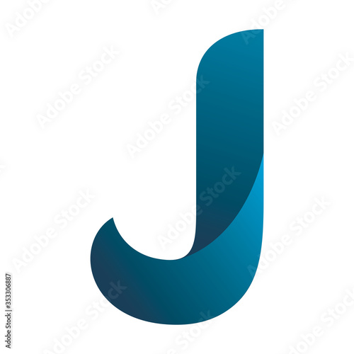 letter j blue logo design