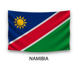 Hanging silk flag namibia