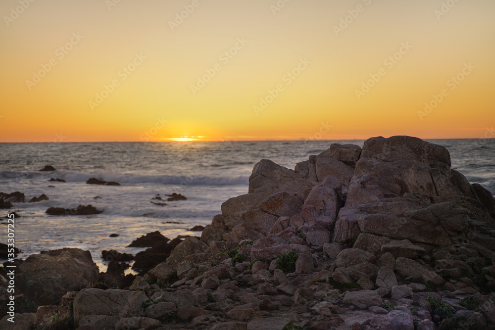 Sunset, Seascape and Rocks