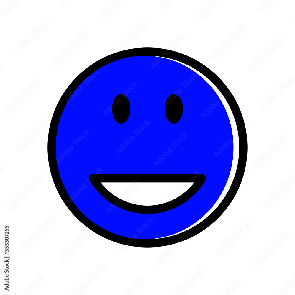 Happy smile emoticon icon