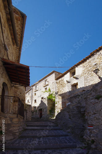 Fototapeta Naklejka Na Ścianę i Meble -  Ancient stone houses of a characteristic village in Molise - Italy