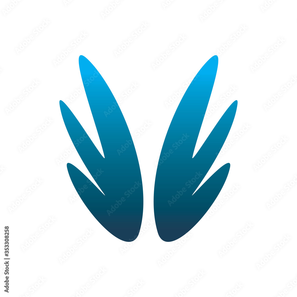 blue color wing logo design blue color wing logo design