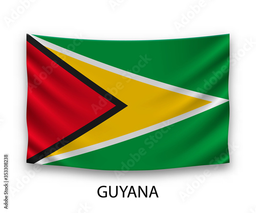 Free Download Hanging silk flag guyana - GFXLoad