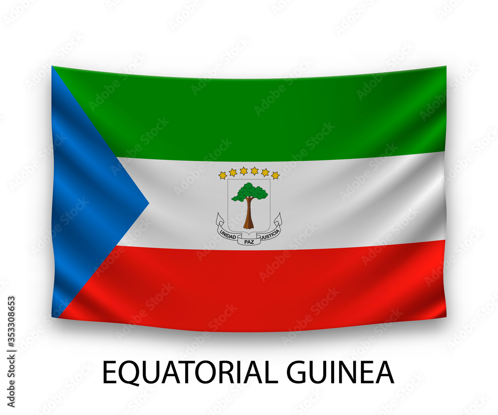 Hanging silk flag equatorial guinea Hanging silk flag equatorial guinea