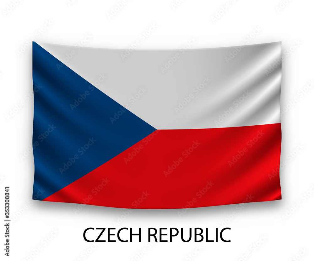 Hanging silk flag Czech Republic Hanging silk flag Czech Republic