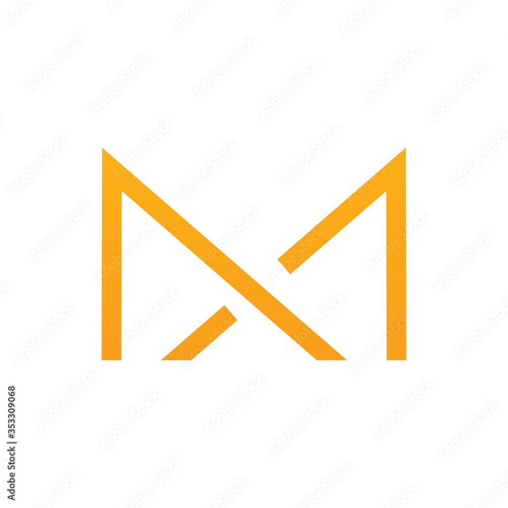 letter m color line logo design letter m color line logo design