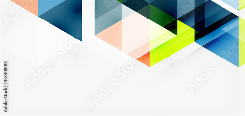 Geometric abstract background, mosaic triangle and hexagon shapes. Trendy abstract layout template for business or technology presentation, internet poster or web brochure cover, wallpaper