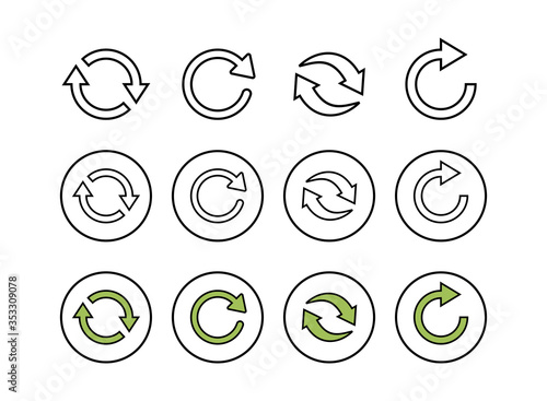 Set of Refresh icons. Reload icon vector. Update icon. convert icon