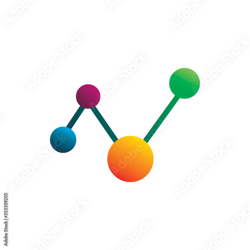 full color dna science lab logo design