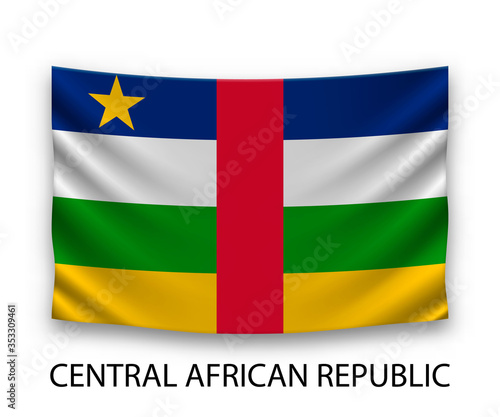 Hanging silk flag central african republic