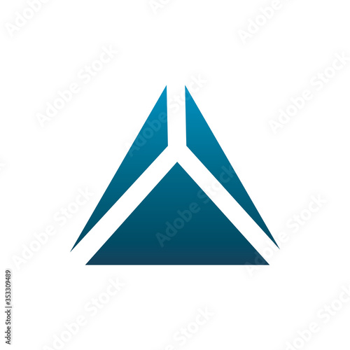 triangle pyramid modern digital logo design