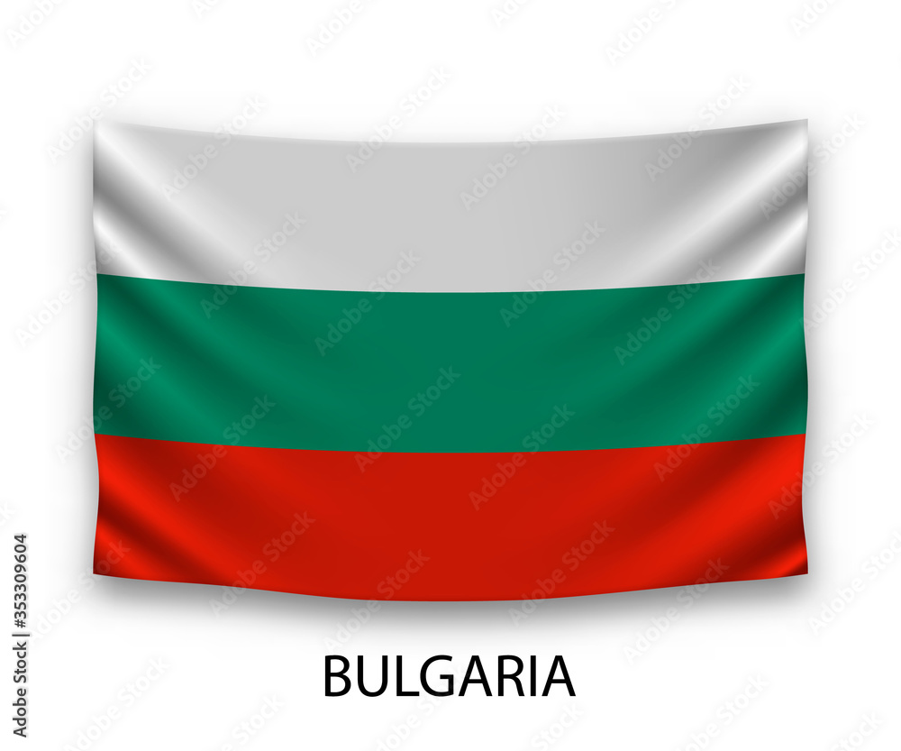 Hanging silk flag Bulgaria Hanging silk flag Bulgaria